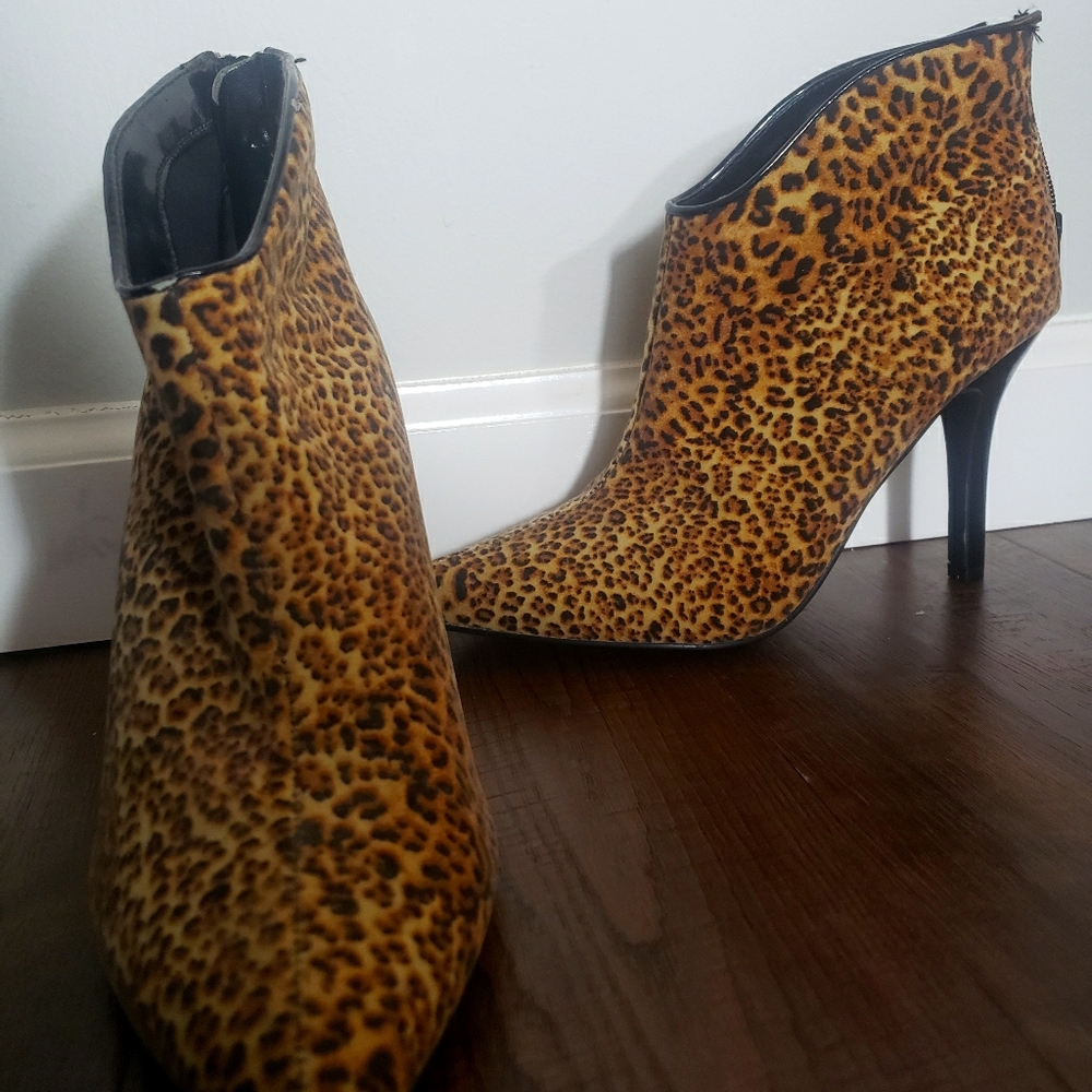 Leopard Print Booties